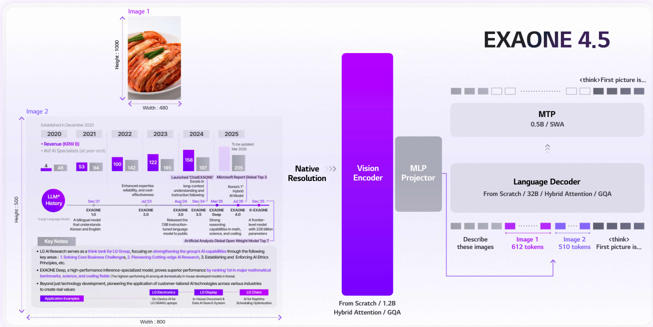 Model architecture of EXAONE 4.5