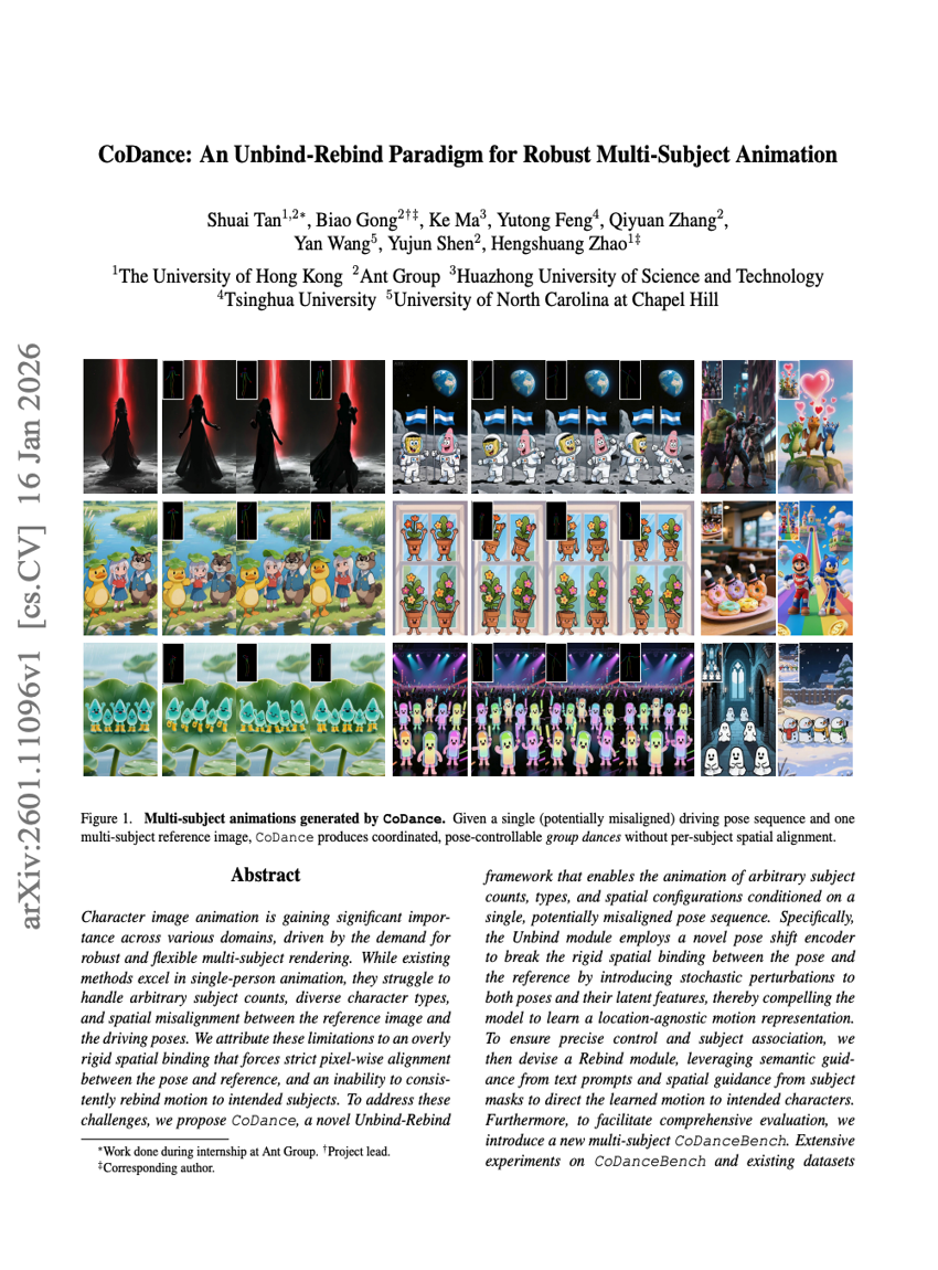 CoDance: Ein Unbind-Rebind-Paradigma für robuste Mehrsubjektanimation