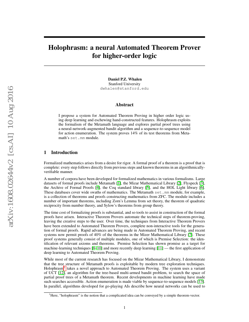 全息语：一种用于高阶逻辑的神经自动定理证明器