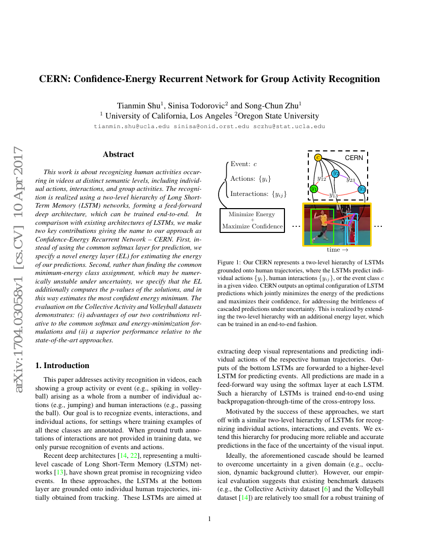CERN:用于群体活动识别的置信-能量循环网络