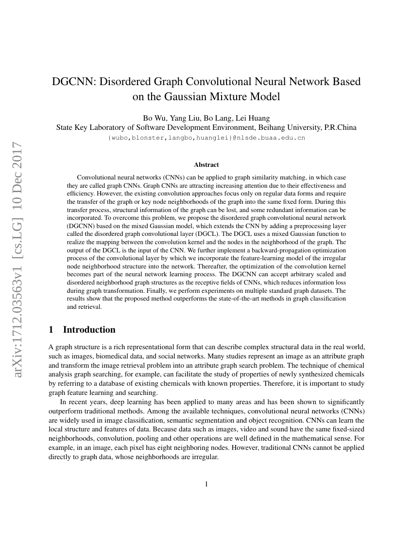DGCNN:基于高斯混合模型的无序图卷积神经网络