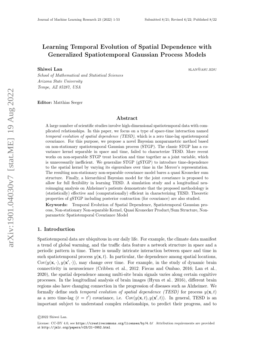 Learning Temporal Evolution of Spatial Dependence with Generalized Spatiotemporal Gaussian Process Models