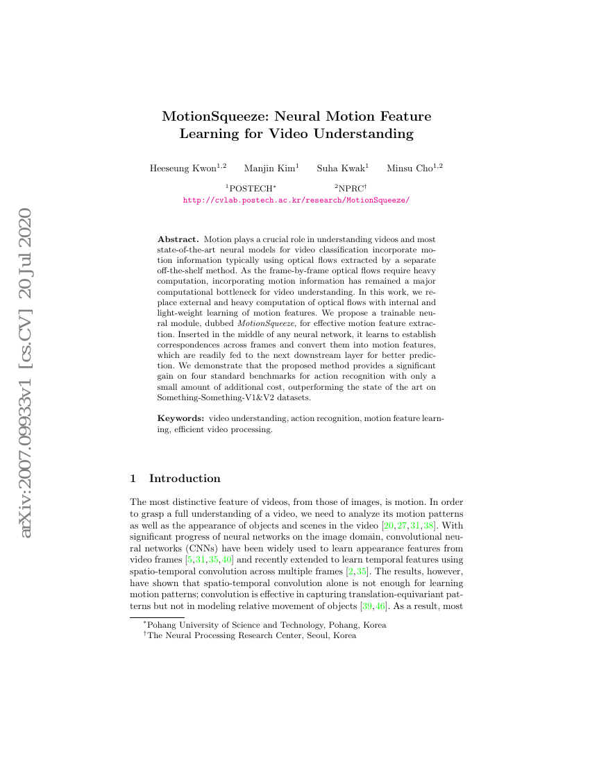 MotionSqueeze:用于视频理解的神经运动特征学习