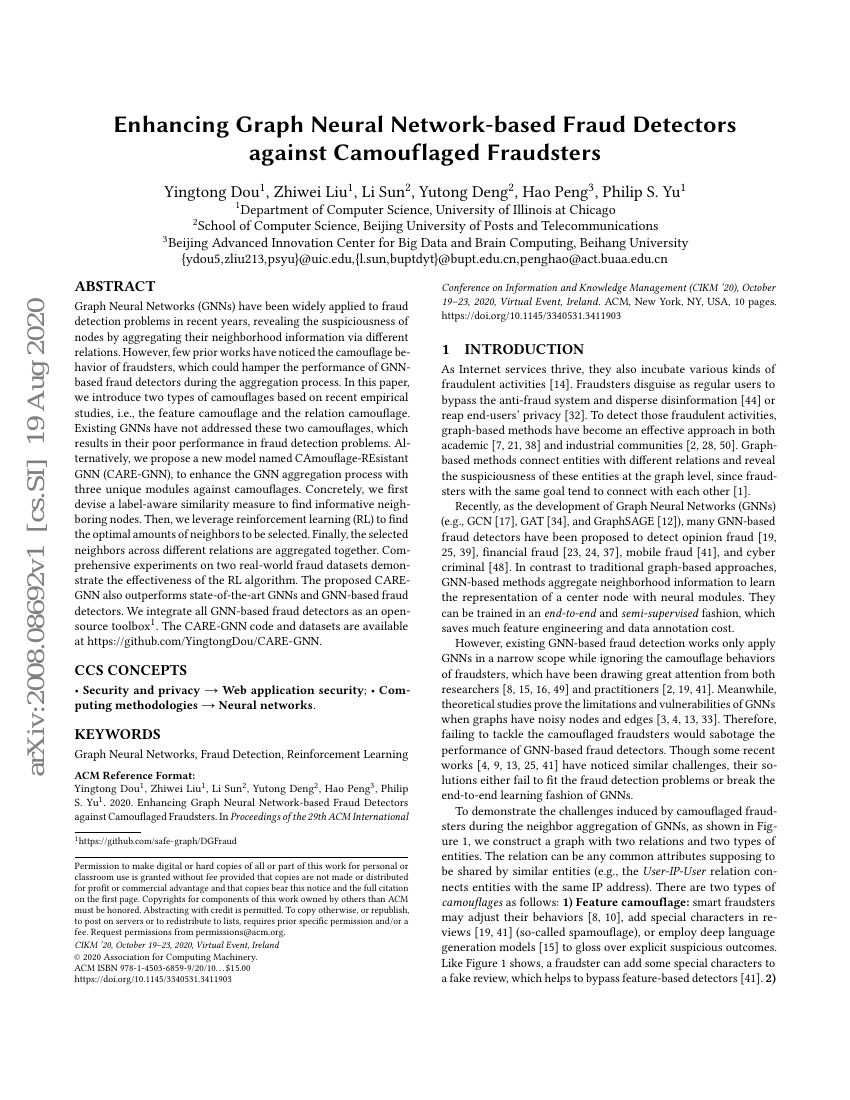增强图神经网络-based 欺诈检测器对伪装欺诈者(Camouflaged Fraudsters)的防御能力