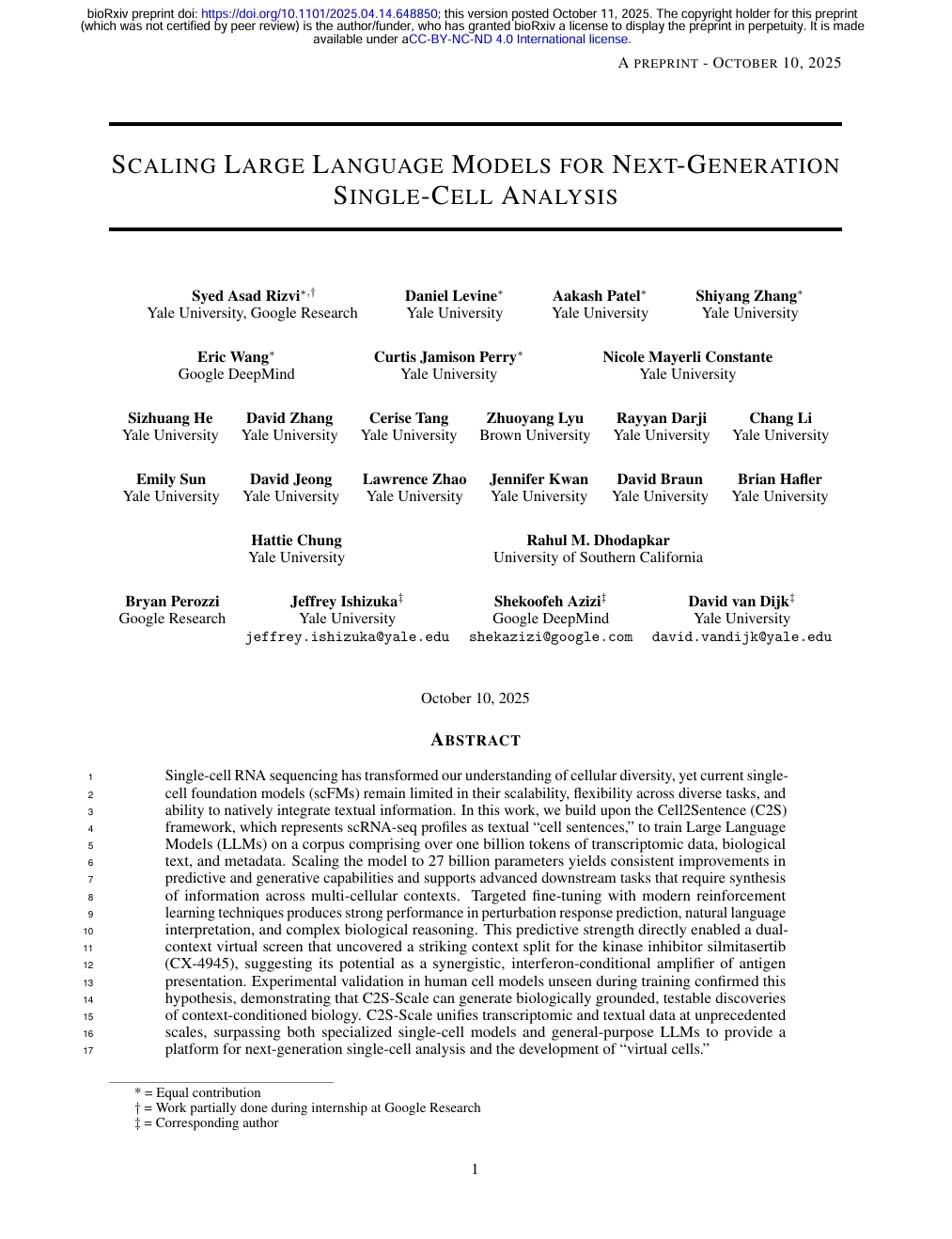 Scaling Large Language Models for Next-Generation Single-Cell Analysis
