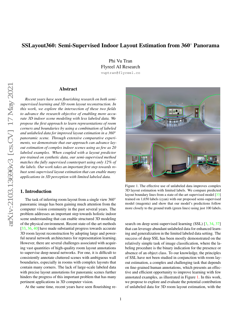 SSLayout360:基于半监督学习的360度全景室内布局估计