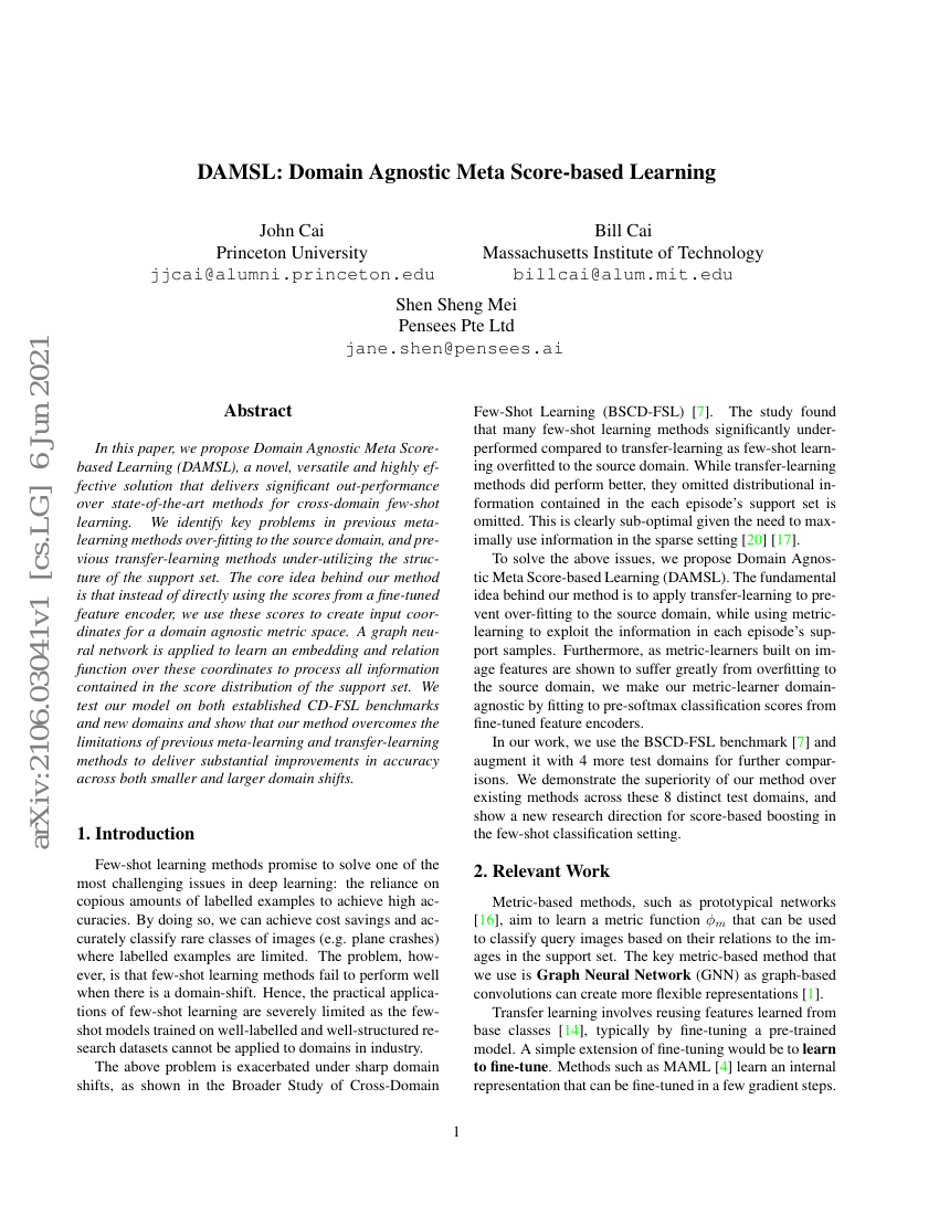 DAMSL:领域无关的基于元评分的学习