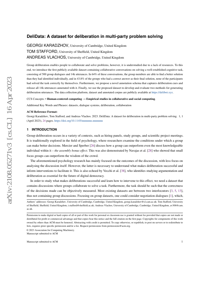 DeliData:一个多方问题解决中的审议数据集