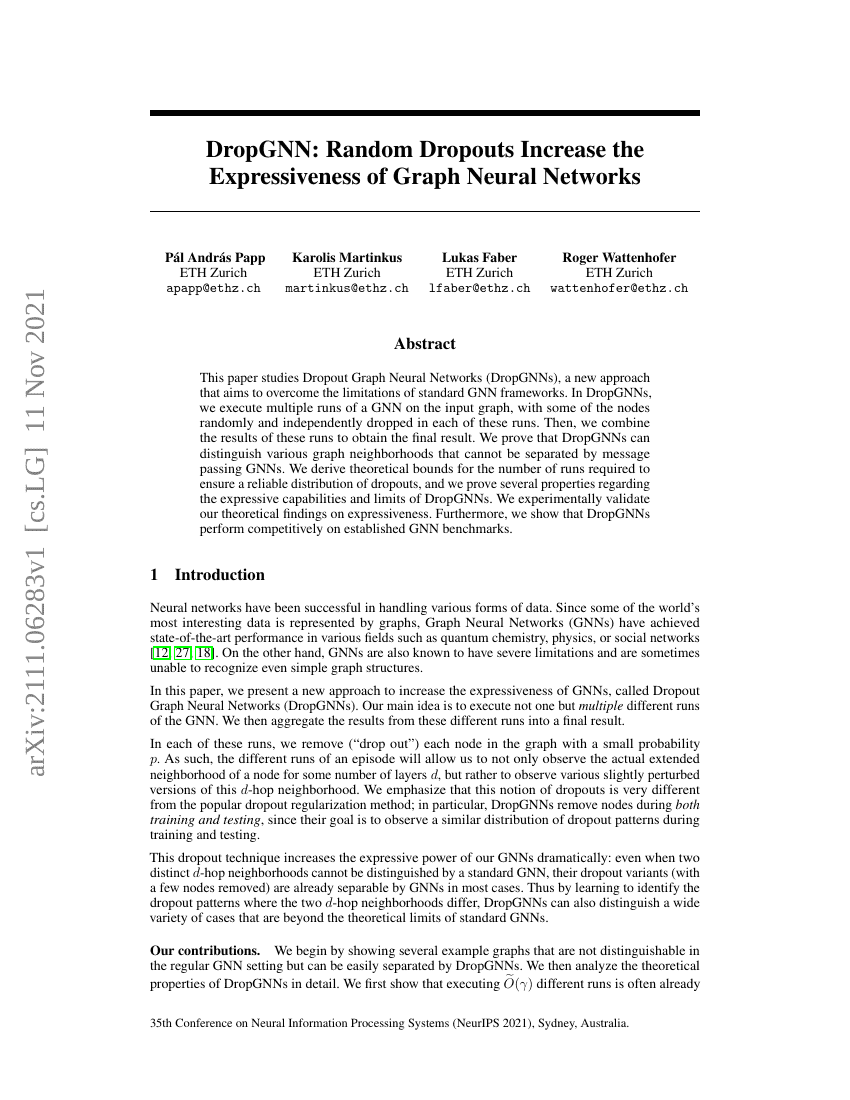DropGNN:随机丢弃提升图神经网络的表达能力
