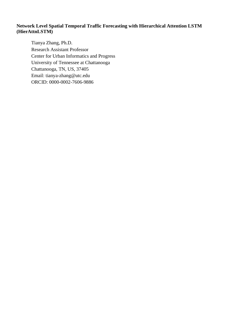 基于分层注意力LSTM(HierAttnLSTM)的网络级时空交通状态预测