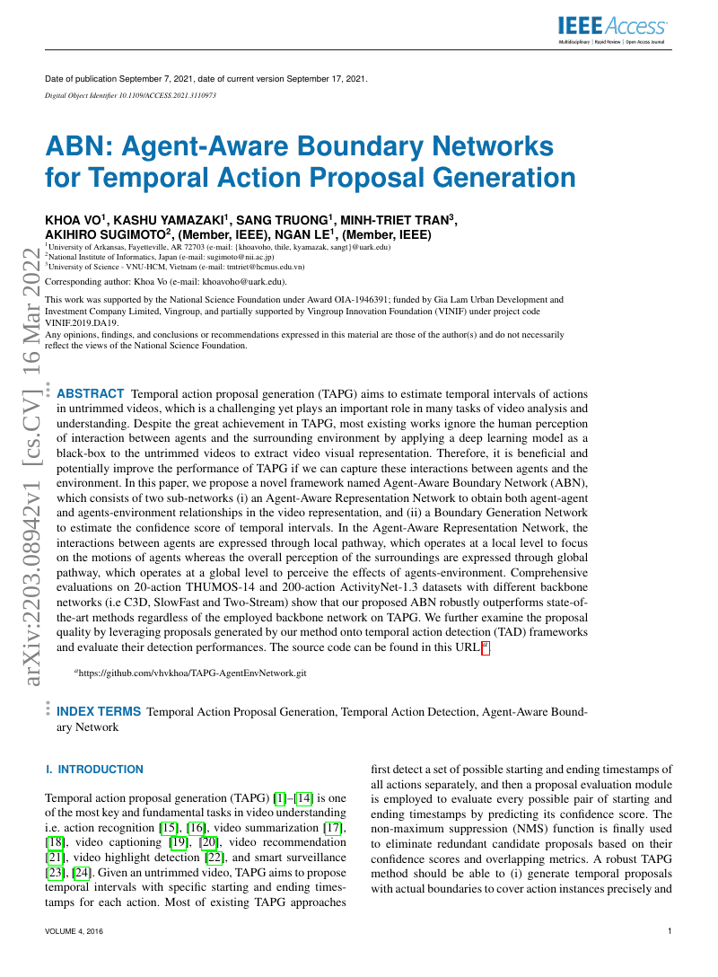 ABN:面向代理的边界网络用于时间动作提案生成