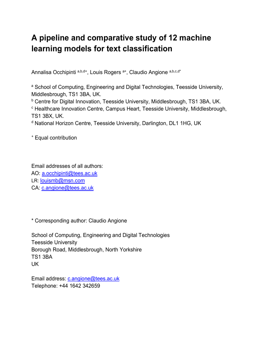 A pipeline and comparative study of 12 machine learning models for text classification