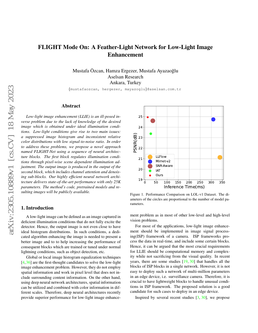 FLIGHT 模式开启:一种轻量级的低光照图像增强网络