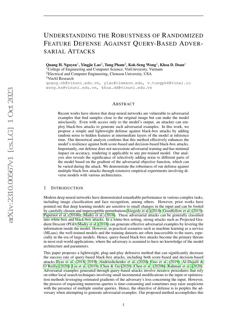 Understanding the Robustness of Randomized Feature Defense Against Query-Based Adversarial Attacks
