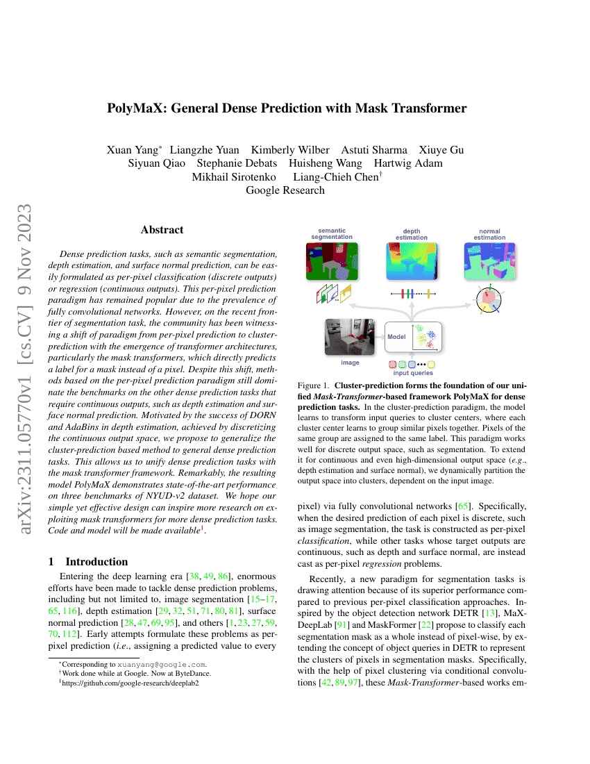 PolyMaX:使用Mask Transformer进行通用密集预测