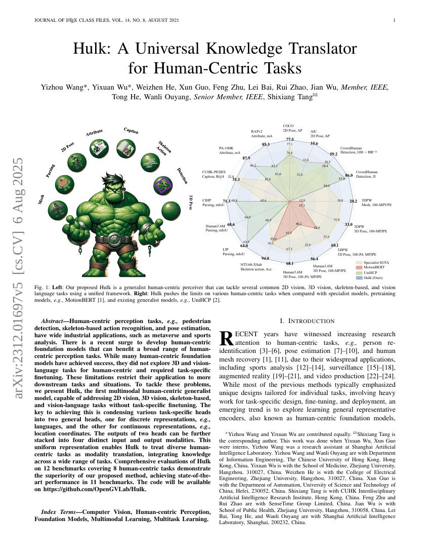 Hulk:面向人类任务的通用知识转换器