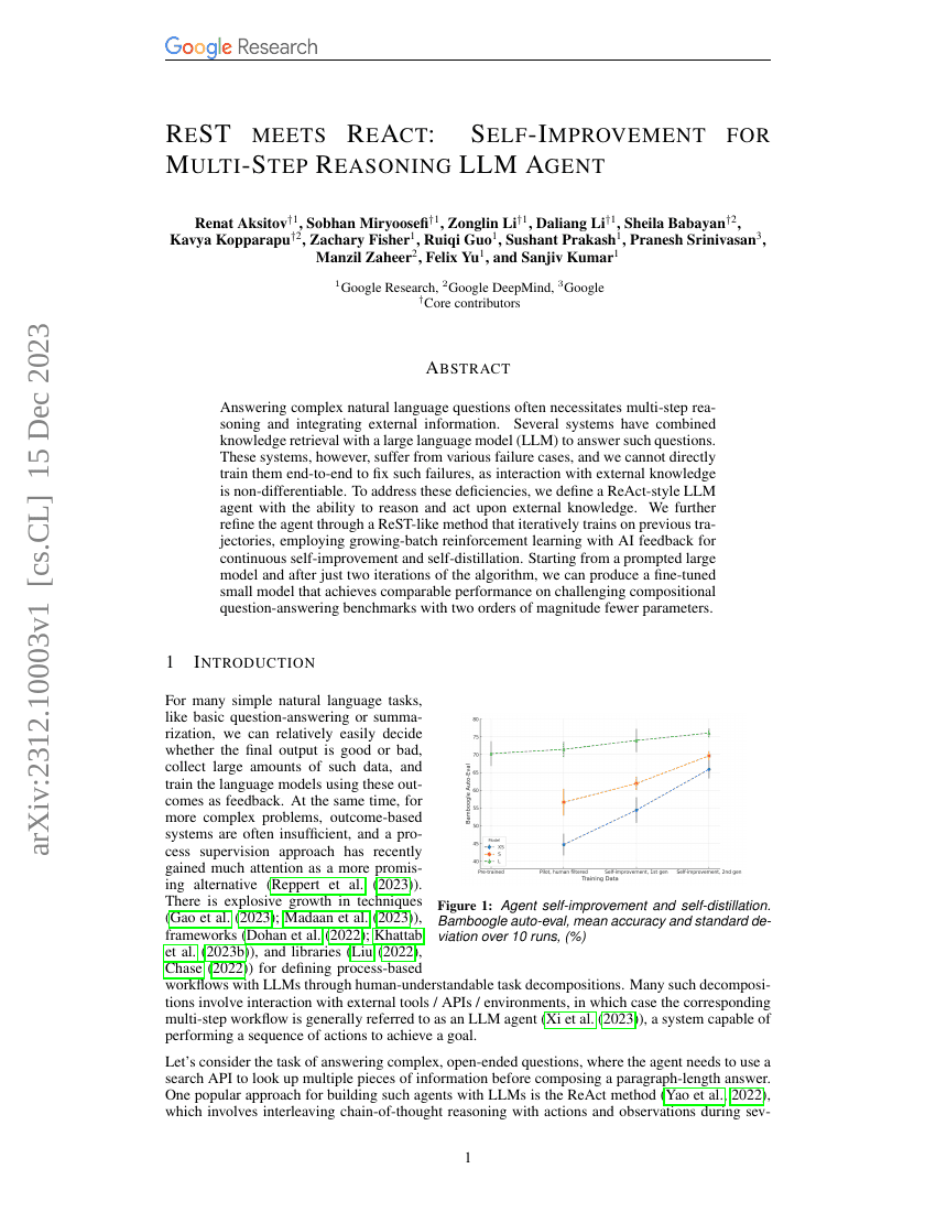 ReST 遇上 ReAct:多步骤推理 LLM Agent 的自提升