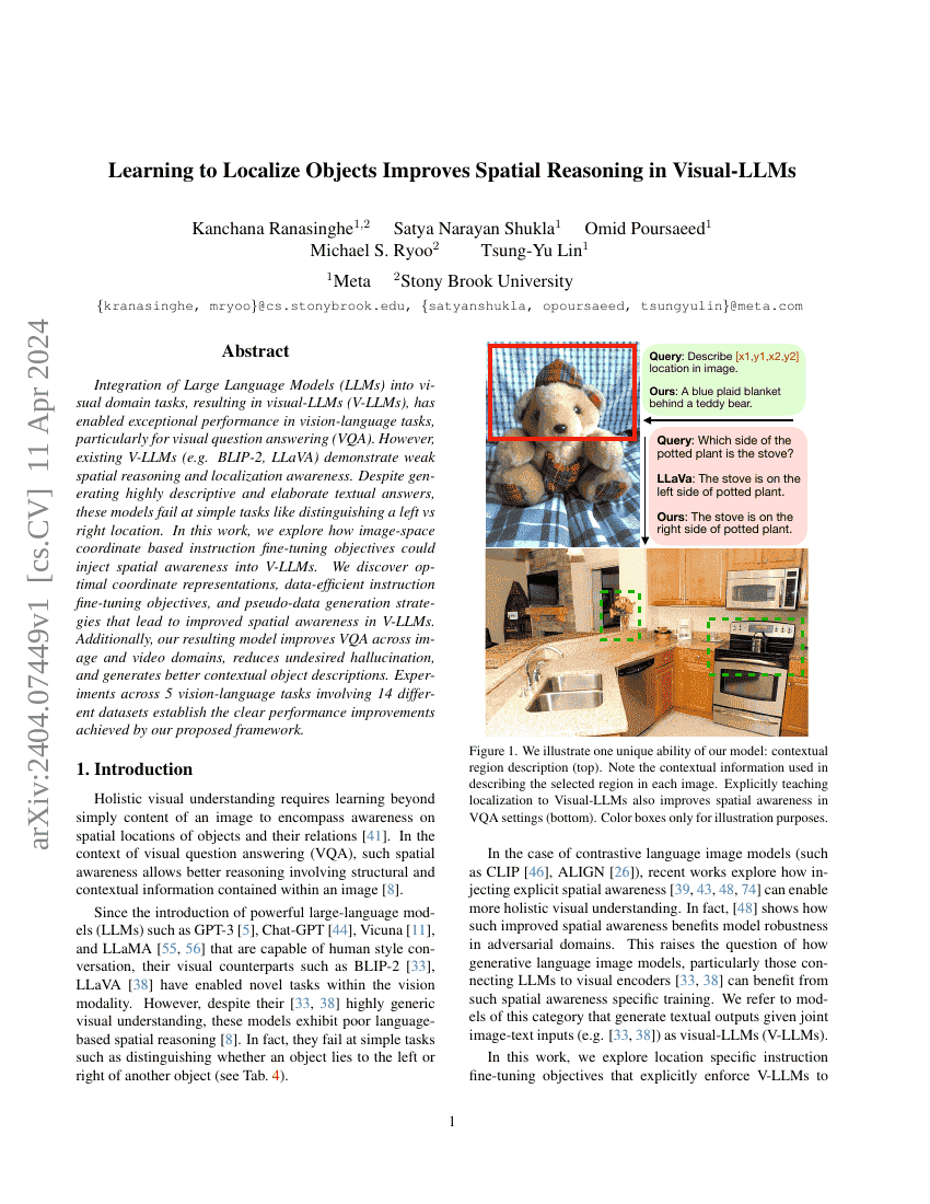学习定位物体可提升视觉-LLM的空间推理能力