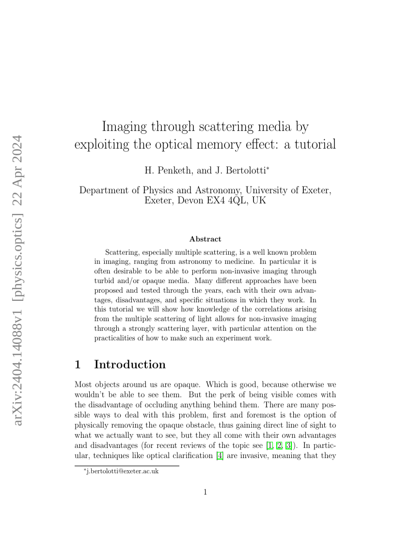 Imaging through scattering media by exploiting the optical memory effect: a tutorial