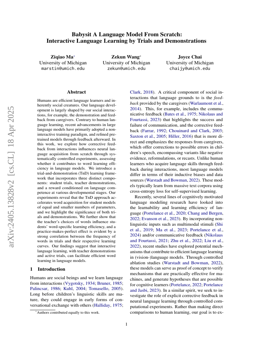 Babysit A Language Model From Scratch: Interactive Language Learning by Trials and Demonstrations
