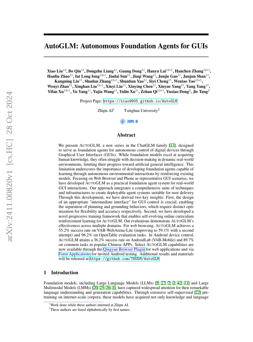 AutoGLM: Autonome Grundagenten für GUIs
