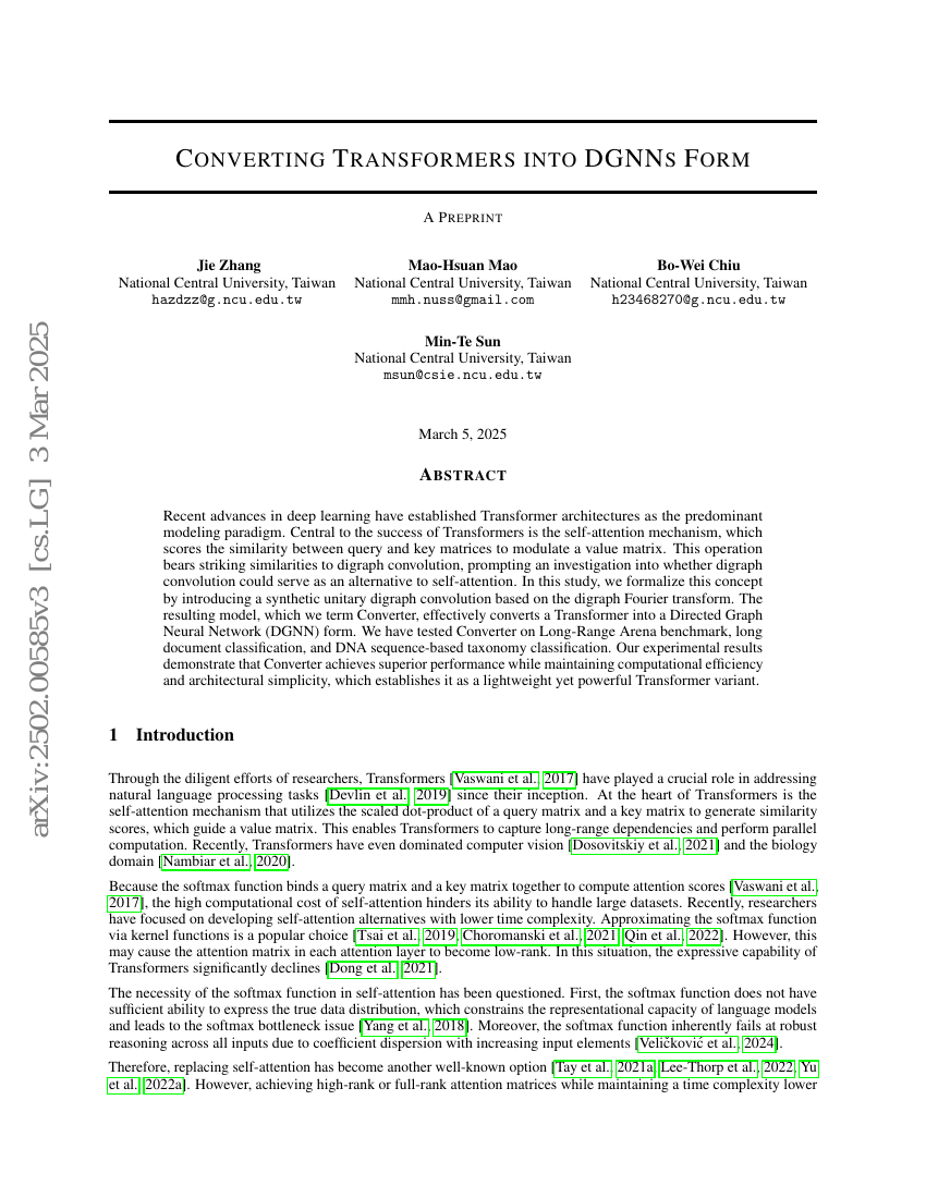 将Transformer转换为DGNN形式