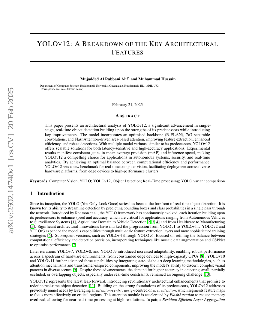 YOLOv12:关键架构特性解析