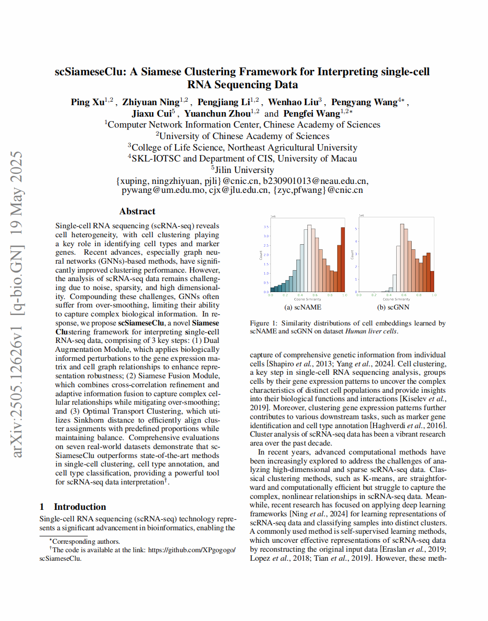scSiameseClu: A Siamese Clustering Framework for Interpreting single-cell RNA Sequencing Data