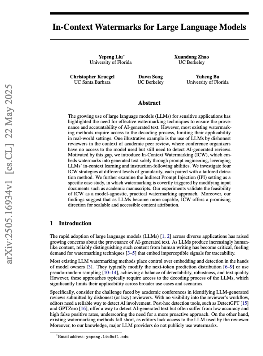 In-Context Watermarks for Large Language Models