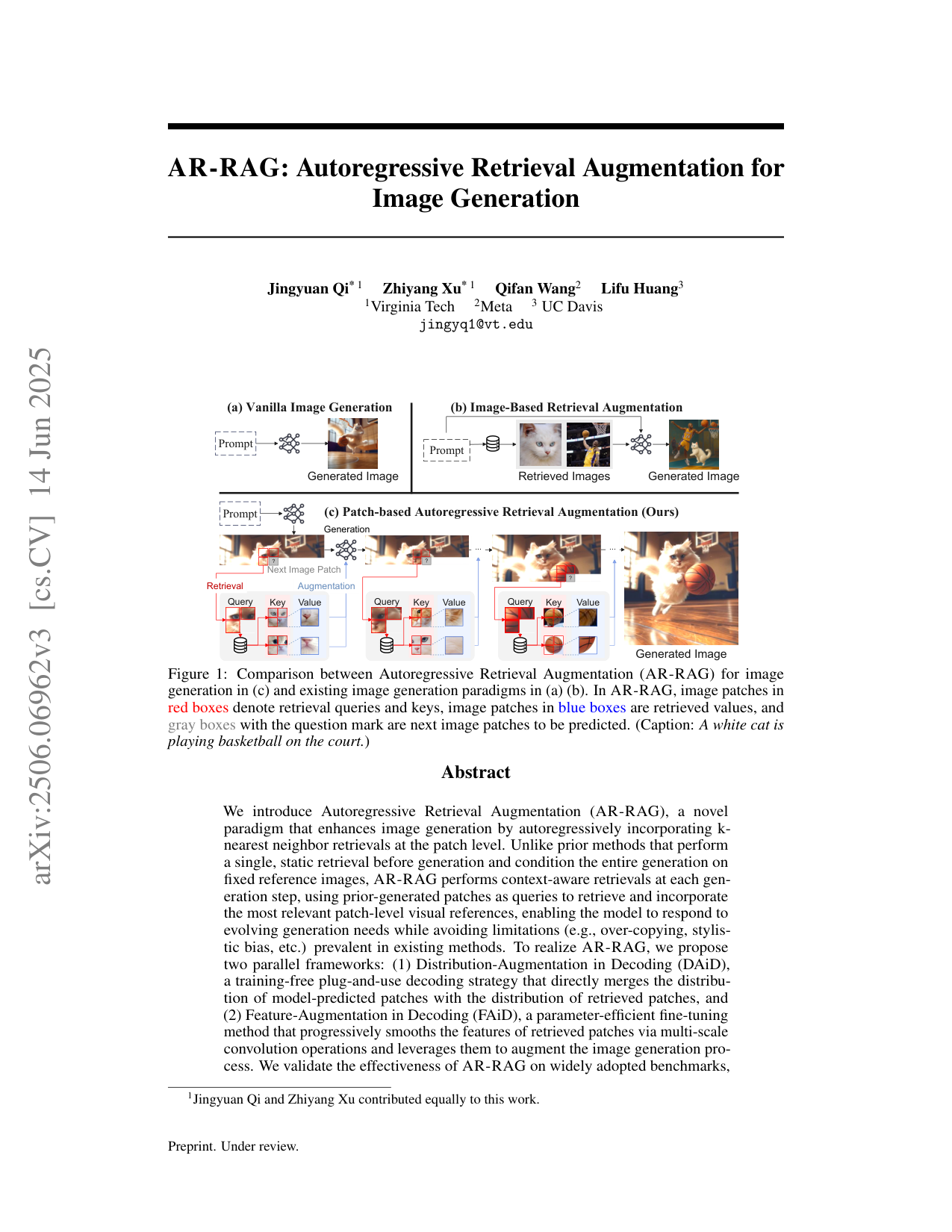 AR-RAG: 画像生成のための自己回帰的検索拡張