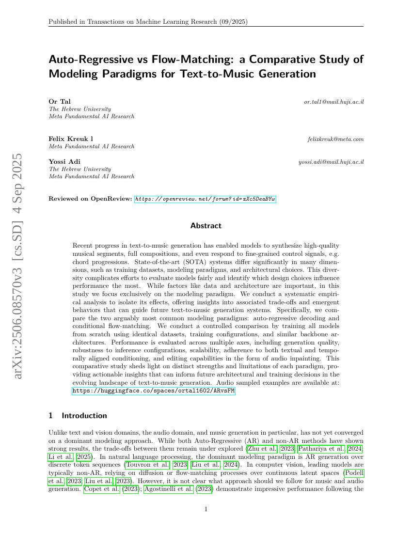 Auto-Regressive vs Flow-Matching: a Comparative Study of Modeling
  Paradigms for Text-to-Music Generation