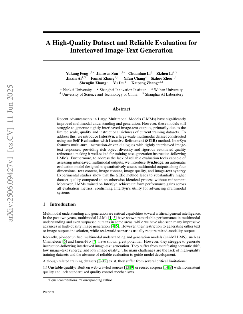 A High-Quality Dataset and Reliable Evaluation for Interleaved
  Image-Text Generation