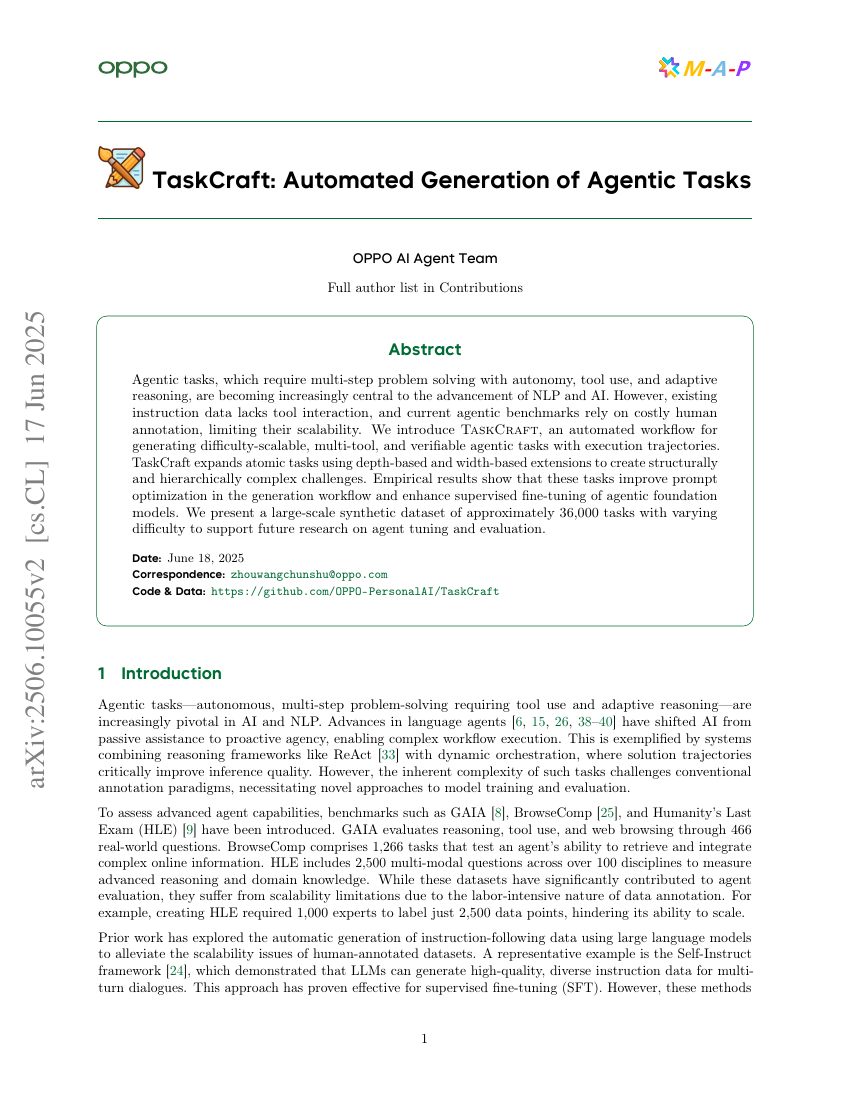 TaskCraft: Automated Generation of Agentic Tasks