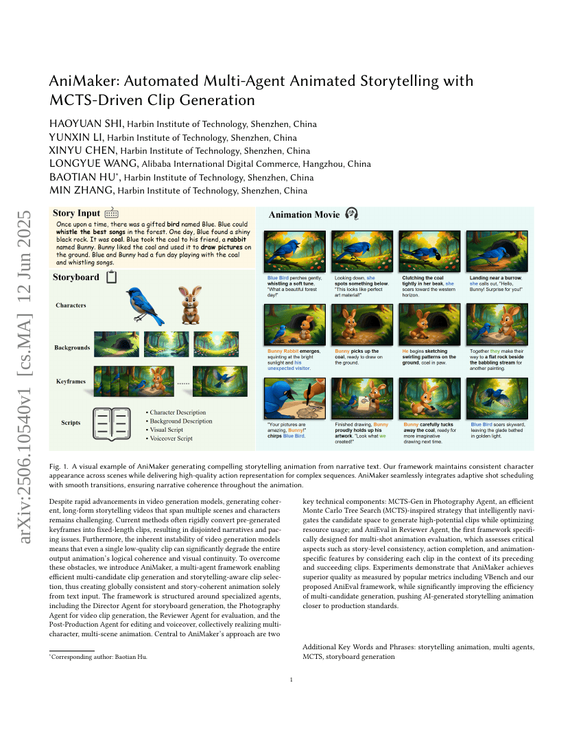 AniMaker: Automated Multi-Agent Animated Storytelling with MCTS-Driven
  Clip Generation
