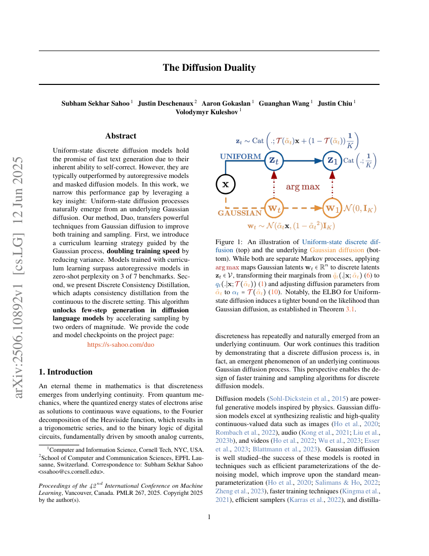 The Diffusion Duality