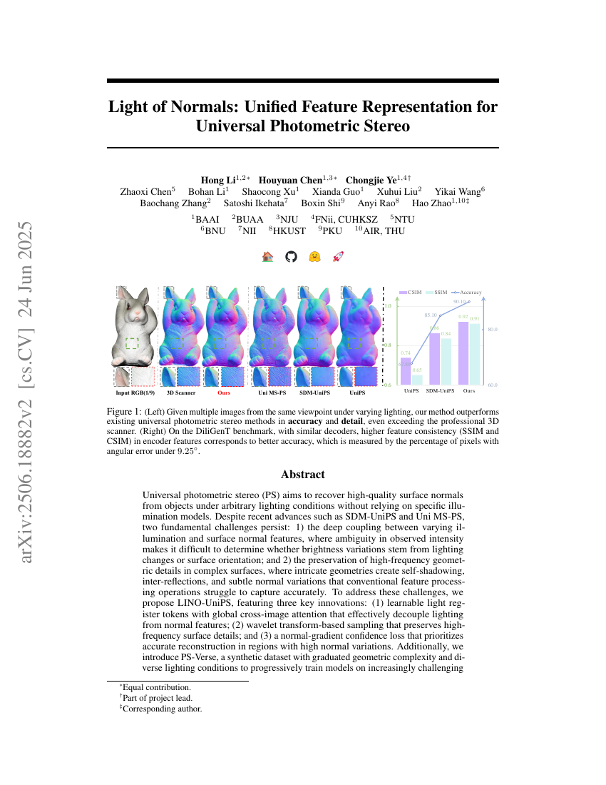 Light of Normals: Unified Feature Representation for Universal
  Photometric Stereo