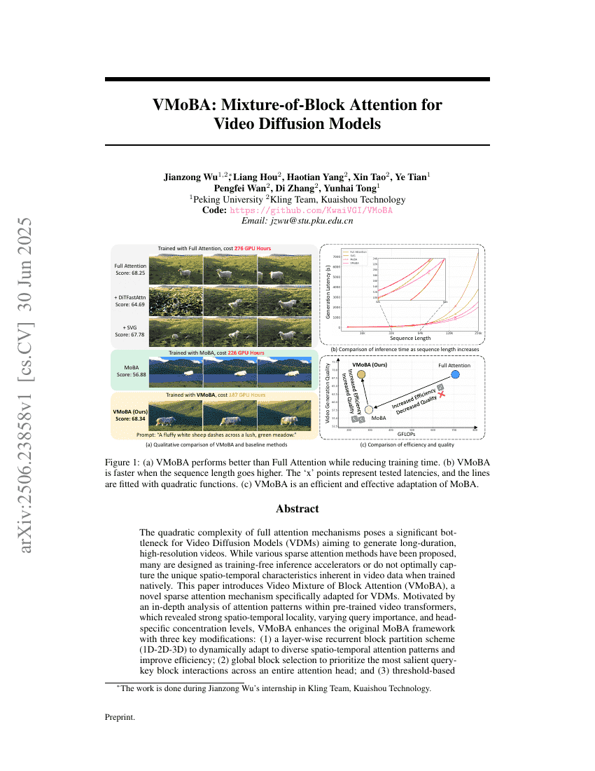 VMoBA: Mixture-of-Block Attention for Video Diffusion Models