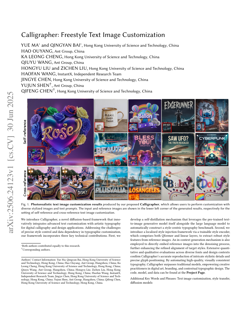 Calligrapher: Freestyle Text Image Customization