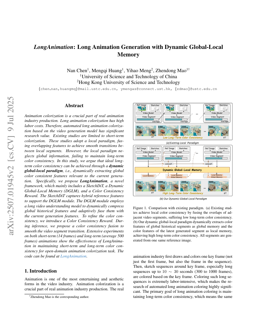 LongAnimation: Long Animation Generation with Dynamic Global-Local
  Memory