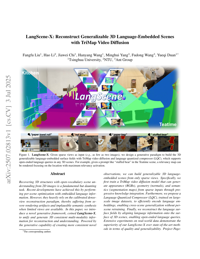 LangScene-X: Reconstruct Generalizable 3D Language-Embedded Scenes with
  TriMap Video Diffusion