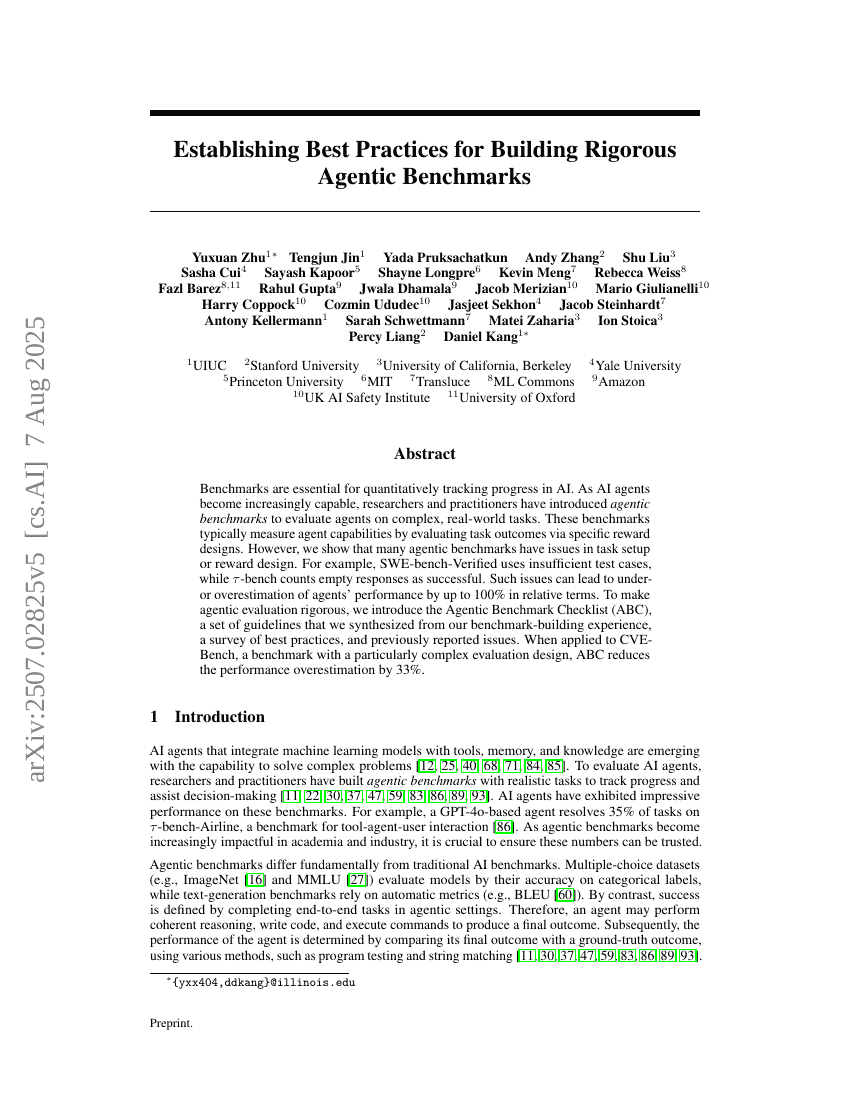 Establishing Best Practices for Building Rigorous Agentic Benchmarks