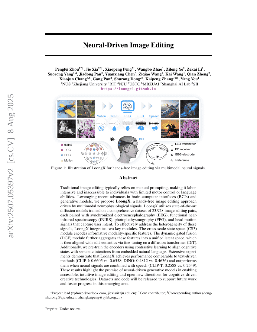 Neural-Driven Image Editing