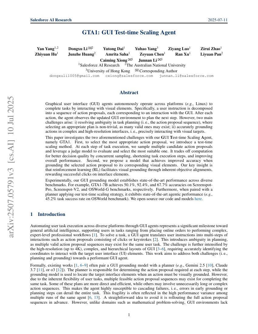 GTA1: GUI Test-time Scaling Agent
