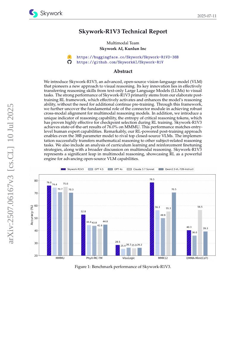 Skywork-R1V3 Technical Report