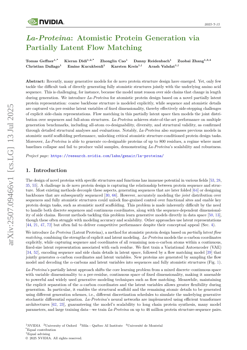La-Proteina: Atomistic Protein Generation via Partially Latent Flow Matching