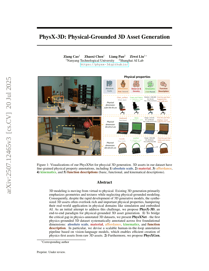 PhysX: Physical-Grounded 3D Asset Generation