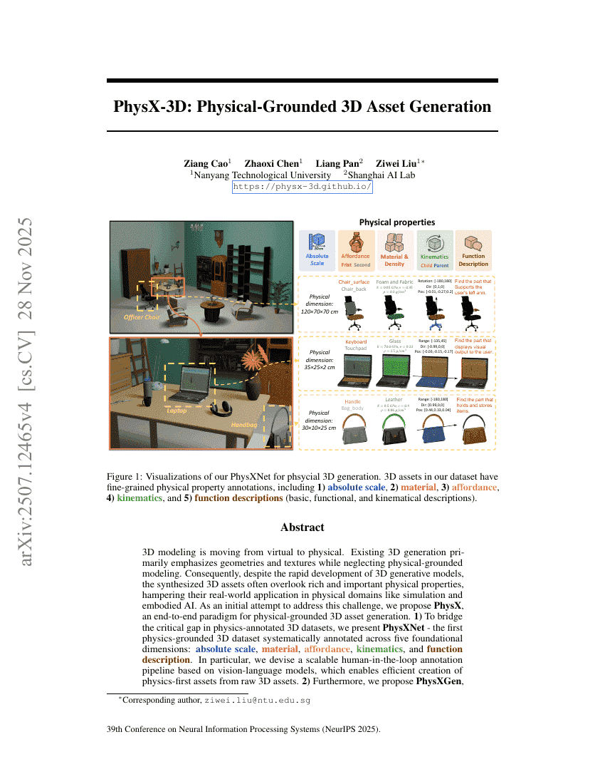 PhysX: Physical-Grounded 3D Asset Generation