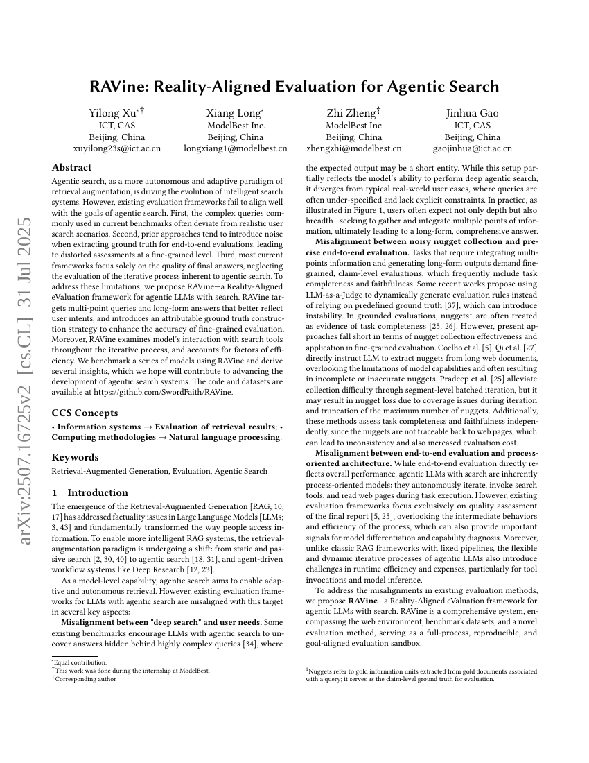 RAVine: Reality-Aligned Evaluation for Agentic Search