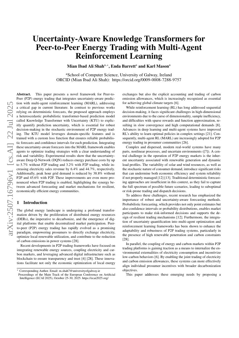 Uncertainty-Aware Knowledge Transformers for Peer-to-Peer Energy Trading with Multi-Agent Reinforcement Learning
