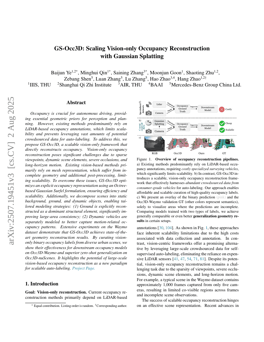 GS-Occ3D: Scaling Vision-only Occupancy Reconstruction with Gaussian Splatting